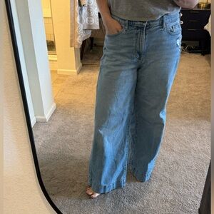 Women's Ana Wide-Leg Blue Jeans-12